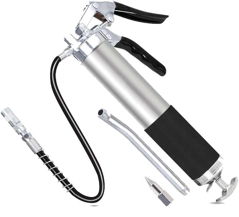 MAXPOWER MP-GGD-600CC Dual Piston Grease Gun 12in Soft Flex Hose, 6in